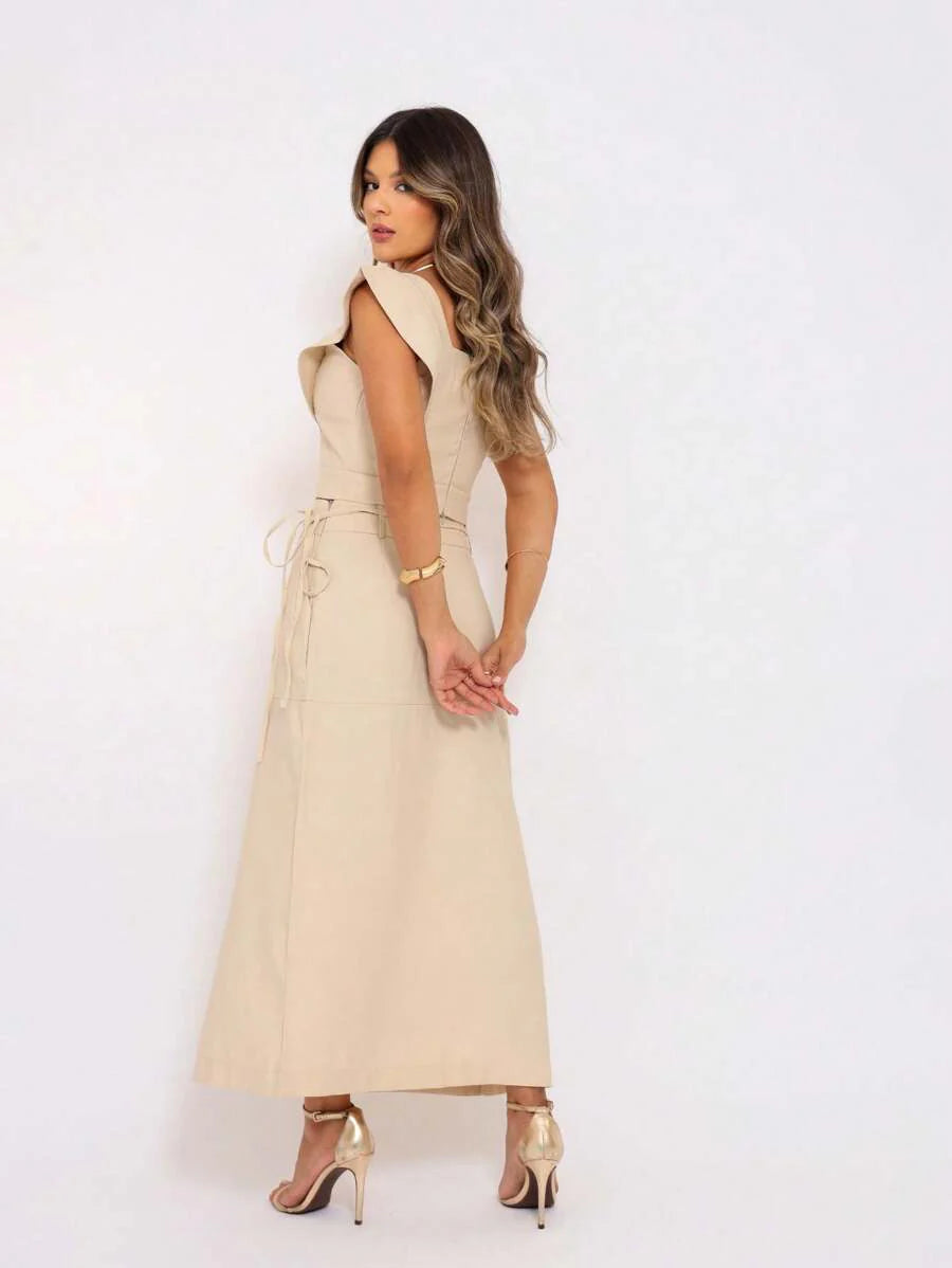 Conjunto  Cropped e Saia Alfaiataria Marrant