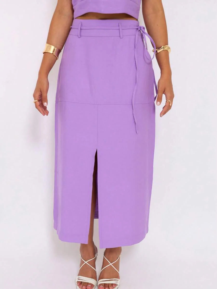 Conjunto  Cropped e Saia Alfaiataria Marrant