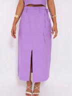 Conjunto  Cropped e Saia Alfaiataria Marrant