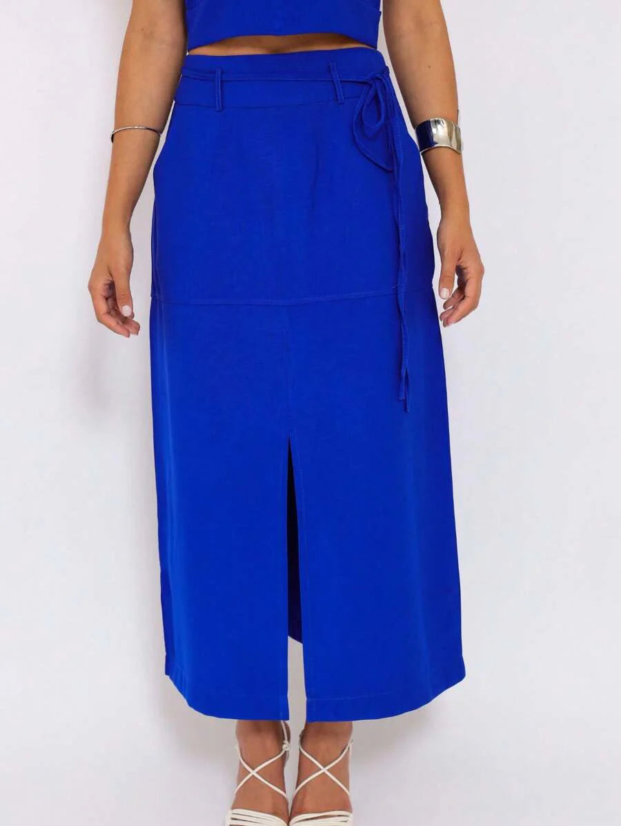 Conjunto  Cropped e Saia Alfaiataria Marrant