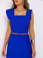 Conjunto  Cropped e Saia Alfaiataria Marrant