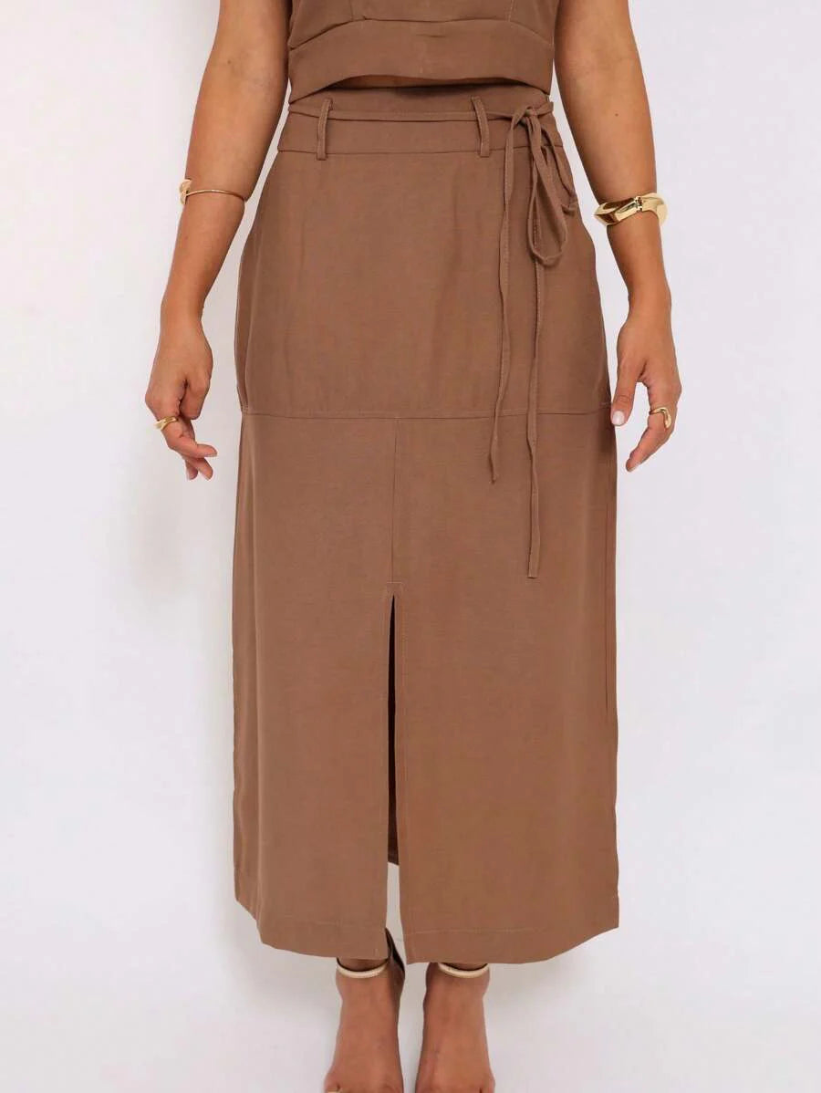 Conjunto  Cropped e Saia Alfaiataria Marrant