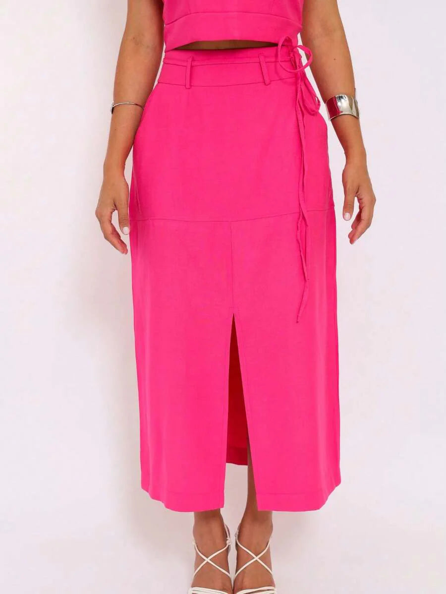 Conjunto  Cropped e Saia Alfaiataria Marrant