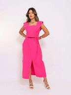 Conjunto  Cropped e Saia Alfaiataria Marrant