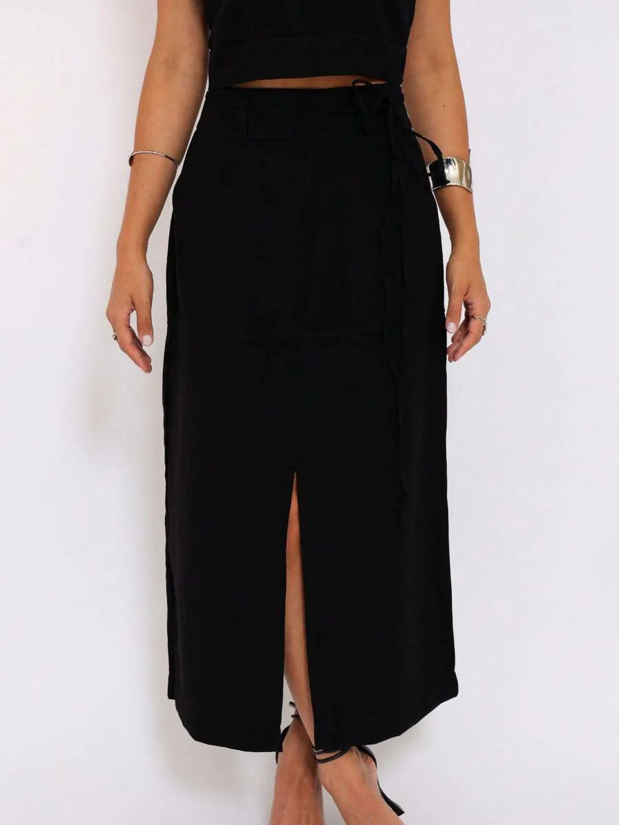 Conjunto  Cropped e Saia Alfaiataria Marrant