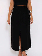 Conjunto  Cropped e Saia Alfaiataria Marrant