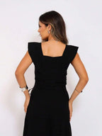 Conjunto  Cropped e Saia Alfaiataria Marrant