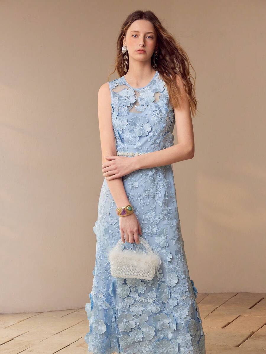 Vestido Floral Contorno