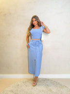 Conjunto  Cropped e Saia Alfaiataria Marrant