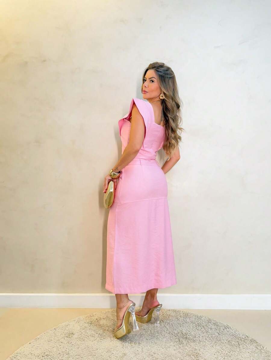 Conjunto  Cropped e Saia Alfaiataria Marrant