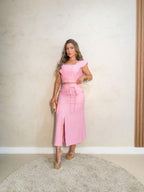 Conjunto  Cropped e Saia Alfaiataria Marrant