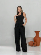 Conjunto de colete e calça Pantalona