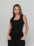 Conjunto de colete e calça Pantalona