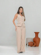 Conjunto de colete e calça Pantalona