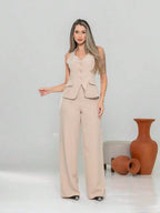 Conjunto de colete e calça Pantalona