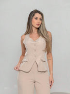 Conjunto de colete e calça Pantalona