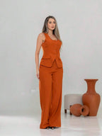 Conjunto de colete e calça Pantalona