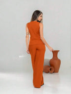 Conjunto de colete e calça Pantalona