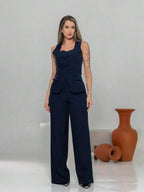 Conjunto de colete e calça Pantalona