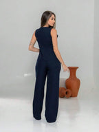 Conjunto de colete e calça Pantalona