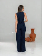 Conjunto de colete e calça Pantalona