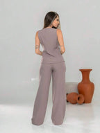 Conjunto de colete e calça Pantalona