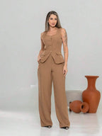 Conjunto de colete e calça Pantalona