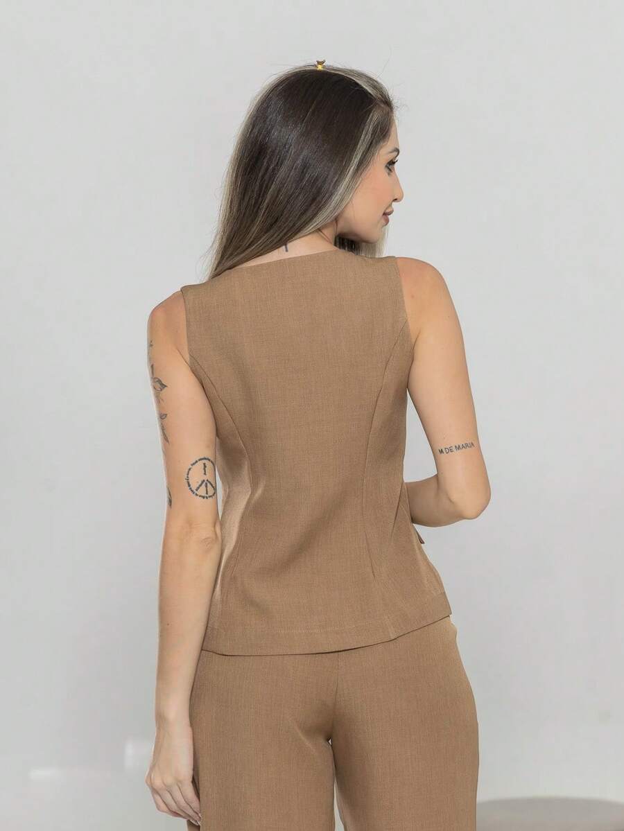 Conjunto de colete e calça Pantalona