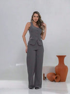 Conjunto de colete e calça Pantalona