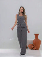 Conjunto de colete e calça Pantalona