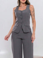 Conjunto de colete e calça Pantalona