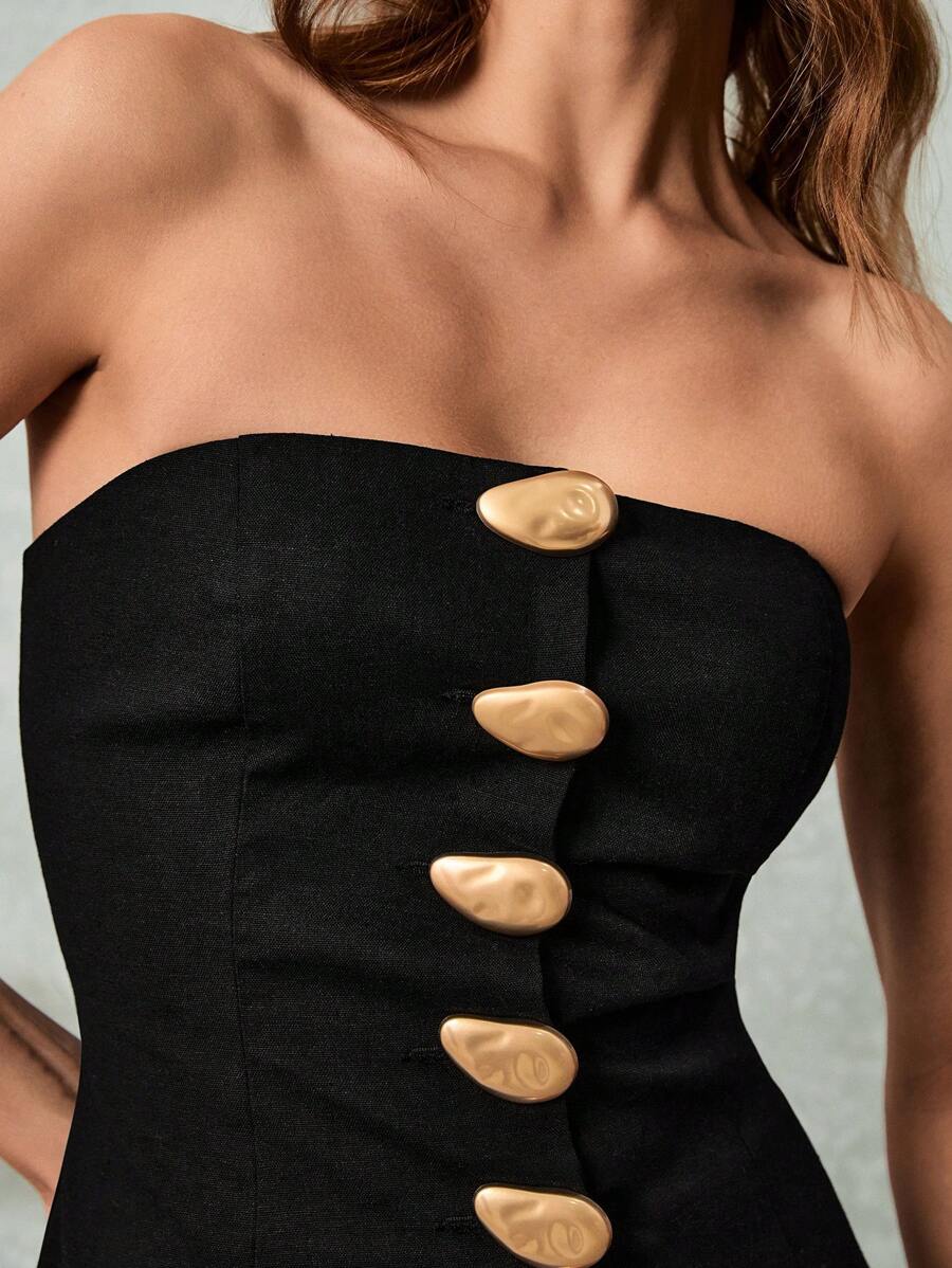 Conjunto Chic – 2 Peças com Top Bandeau e Mini Saia