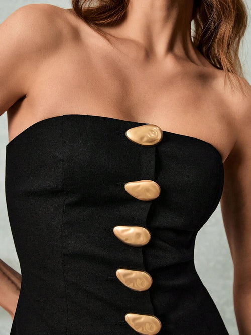 Conjunto Chic – 2 Peças com Top Bandeau e Mini Saia