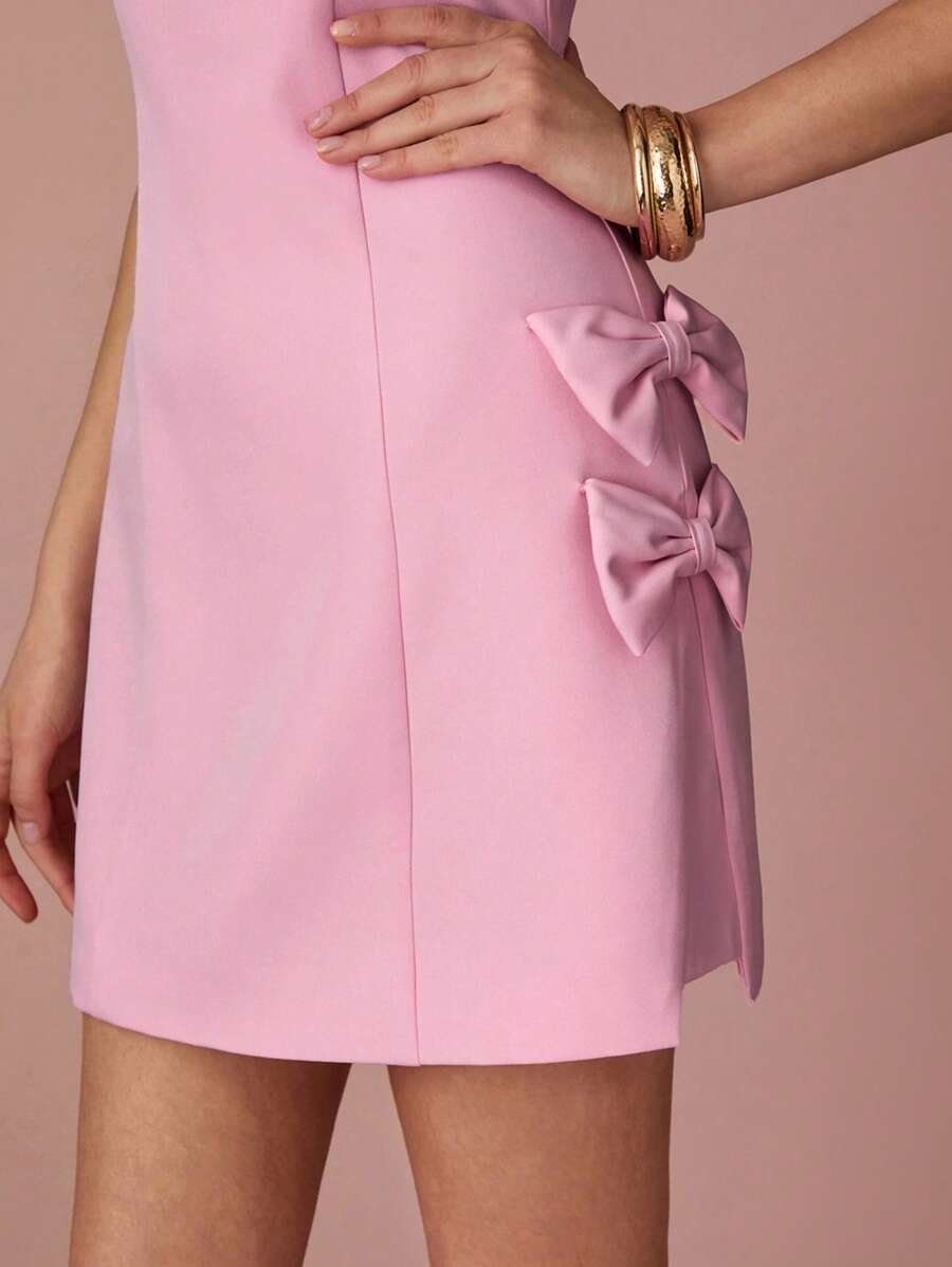 Vestido Mini  com Laço Lateral