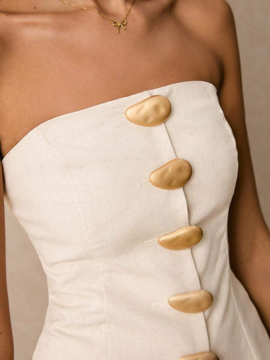 Conjunto Chic – 2 Peças com Top Bandeau e Mini Saia