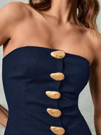 Conjunto Chic – 2 Peças com Top Bandeau e Mini Saia