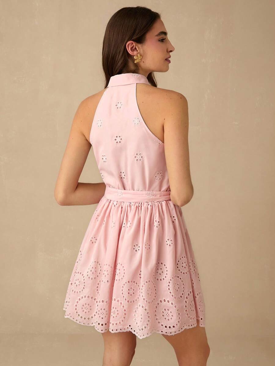 Vestido Casual Curto  Romântico de Primavera