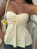 Cropped Tomara que Caia com Cordão Trançado