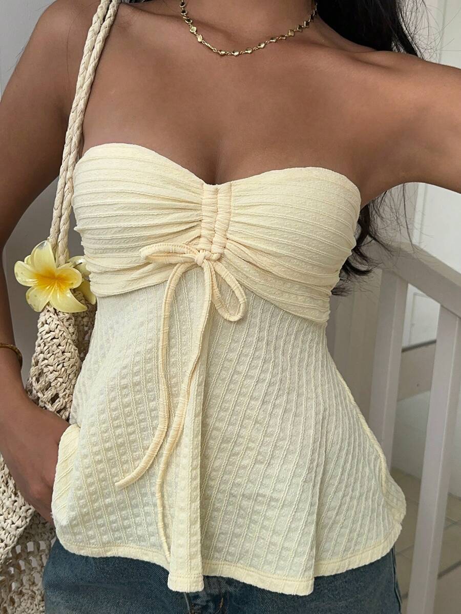 Cropped Tomara que Caia com Cordão Trançado