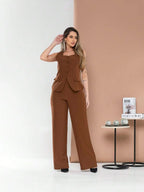 Conjunto de colete e calça Pantalona