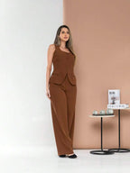 Conjunto de colete e calça Pantalona