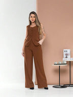 Conjunto de colete e calça Pantalona