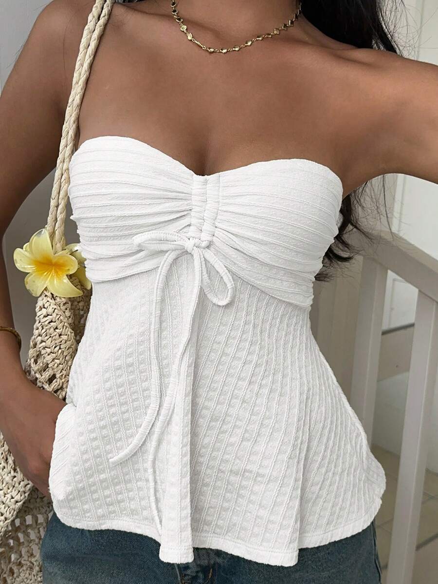 Cropped Tomara que Caia com Cordão Trançado