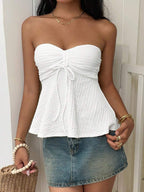 Cropped Tomara que Caia com Cordão Trançado