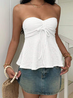 Cropped Tomara que Caia com Cordão Trançado