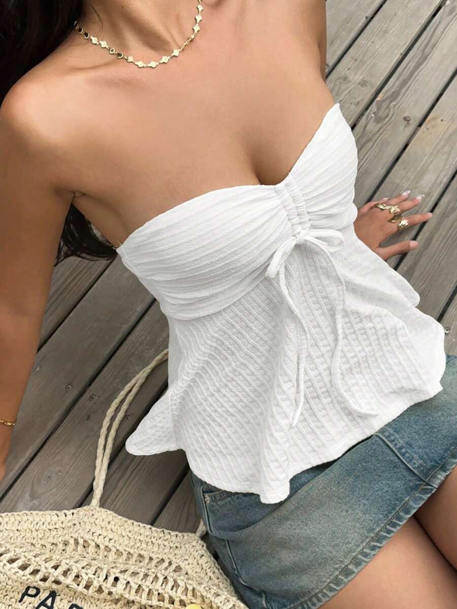 Cropped Tomara que Caia com Cordão Trançado