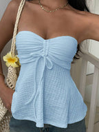 Cropped Tomara que Caia com Cordão Trançado