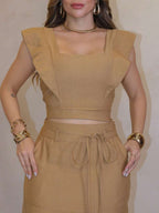 Conjunto  Cropped e Saia Alfaiataria Marrant