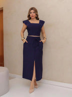 Conjunto  Cropped e Saia Alfaiataria Marrant