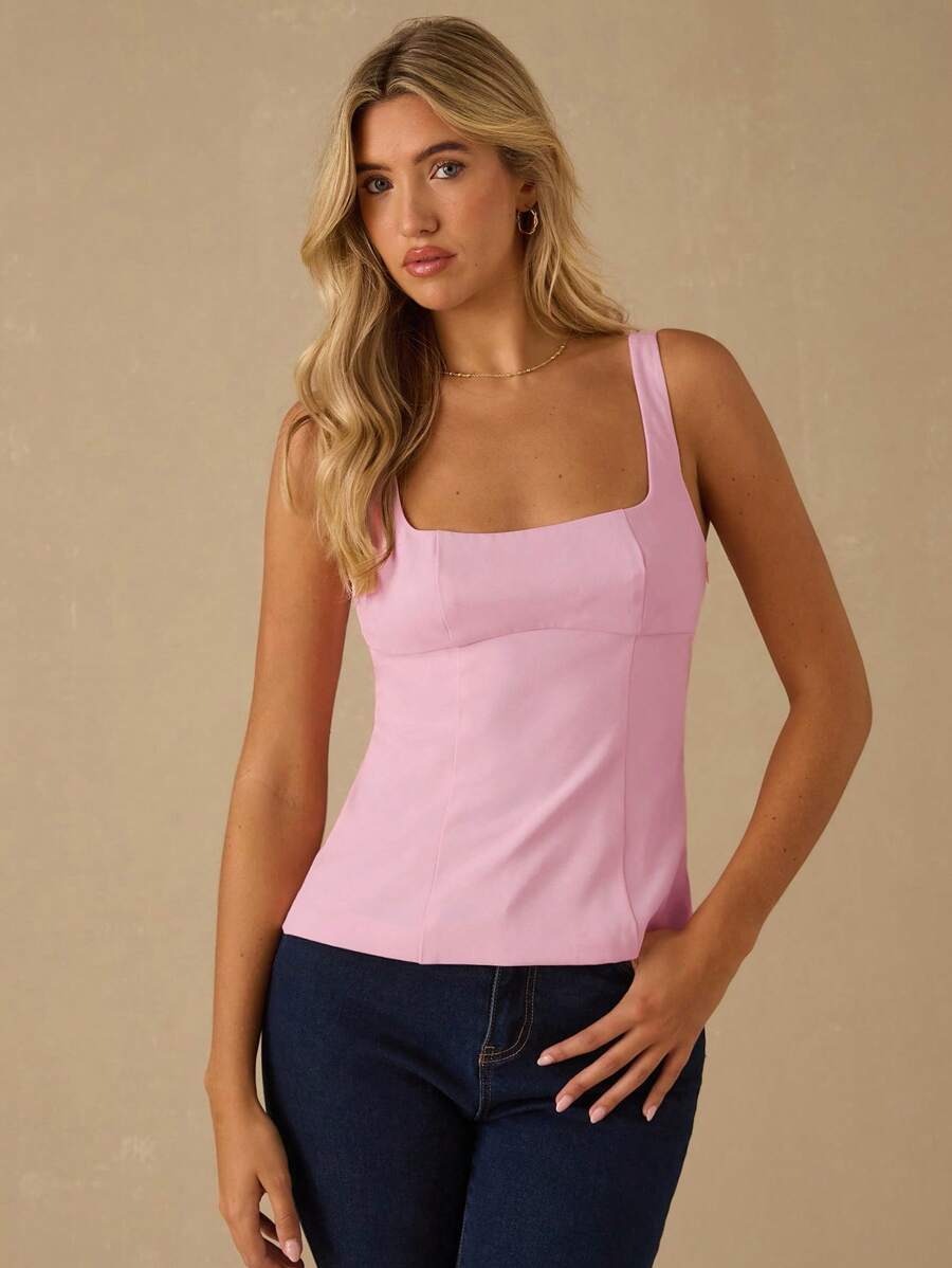 Top Regata Feminina de Veludo com Brilho e Laço nas Costas